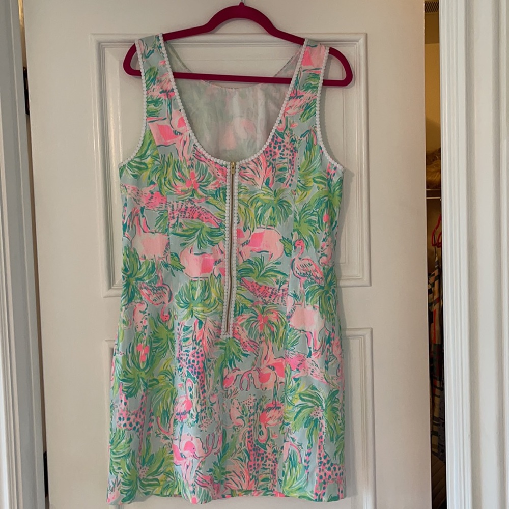 Mila Lilly Pulitzer Dress Seasalt Blue on Parade - Picture 4 of 11